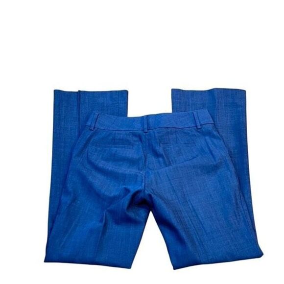 Banana Republic The Martin Fit Wool Low Rise Wide Leg Blue Dress Pants Size 0 - Picture 3 of 4